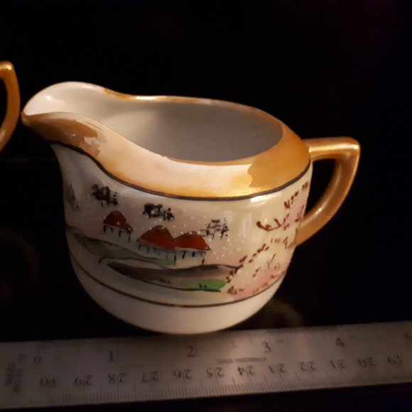 Vintage Lusterware Cream and Sugar - Picture 9 of 9